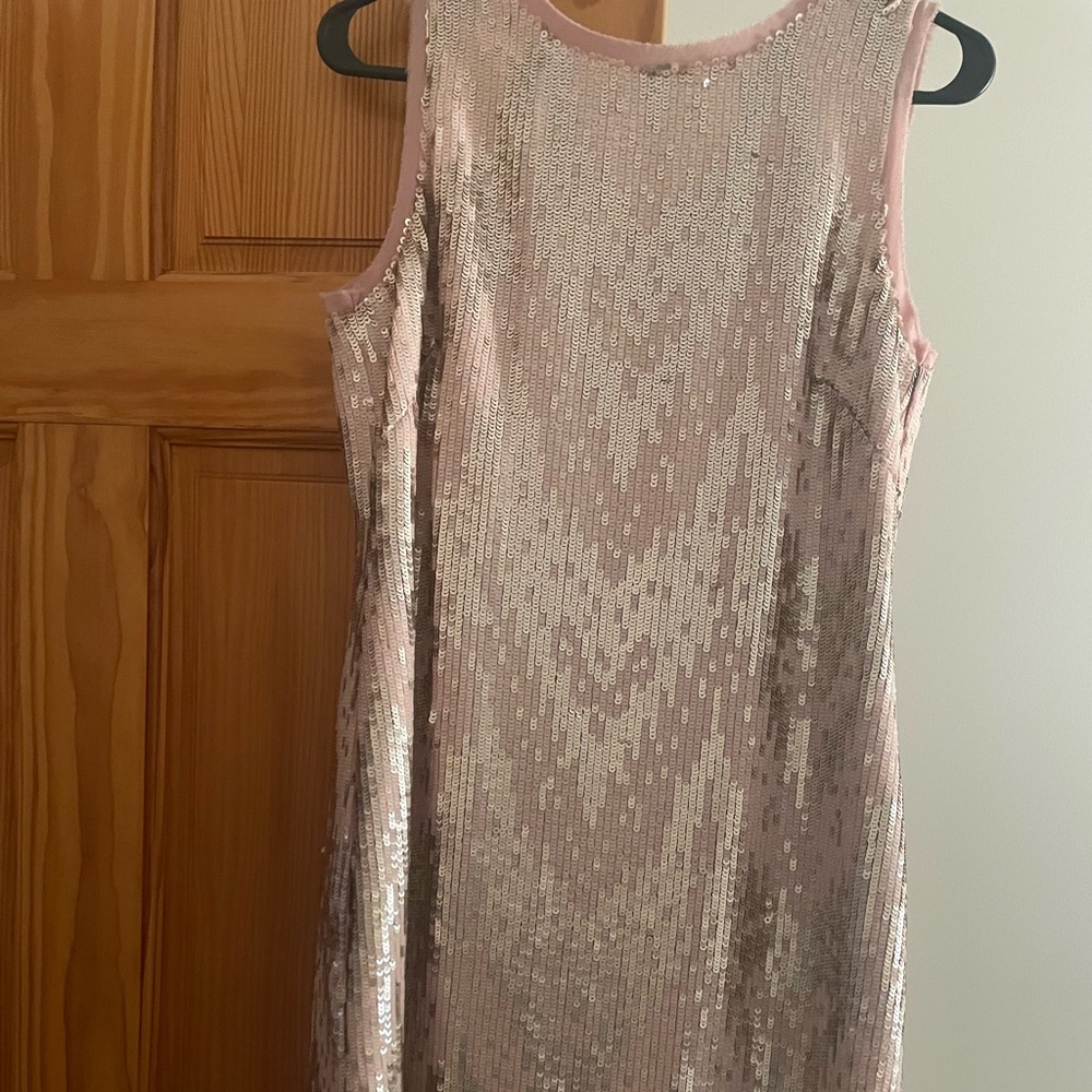 Vince Camuto blush sequin dress